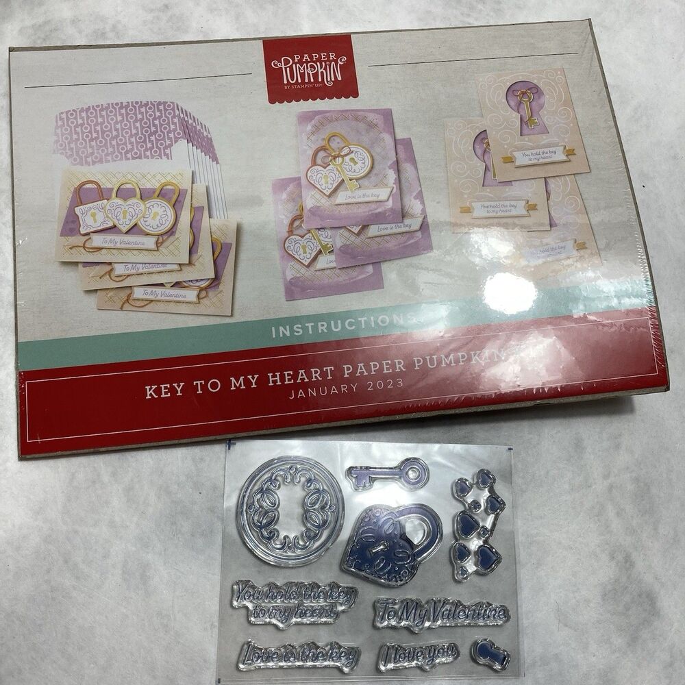 Stampin' Up! Paper Pumpkin Kit January 2023 Key to my Heart. NEW--No ink